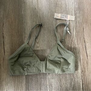 NWT Everlane The Bralette S Agave Green Scoop Bra Wireless Intimates